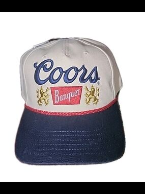 Coors Banquet Two-Tone Rope Trucker Hat - White & Navy
